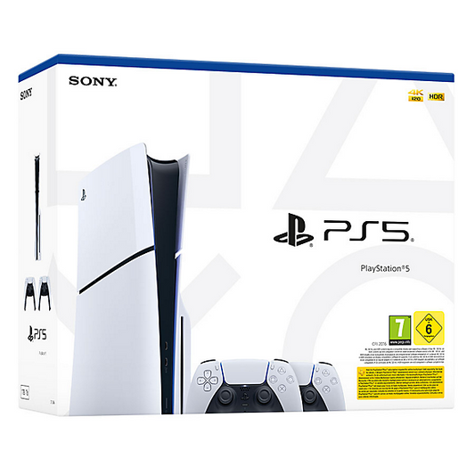 Paket: PlayStation®5-Konsole + zwei DualSense™ Wireless-Controller (Modellgruppe – Slim)*